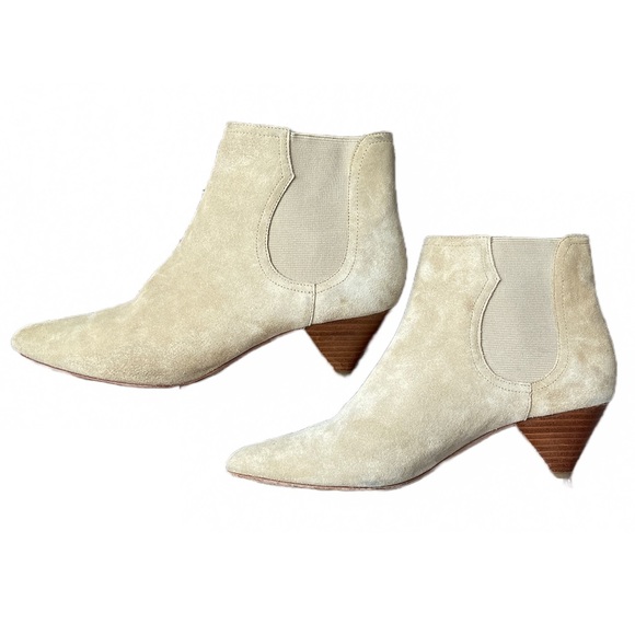 Joie Barleena Suede Cone-Heel Booties (38.5) - Picture 3 of 16